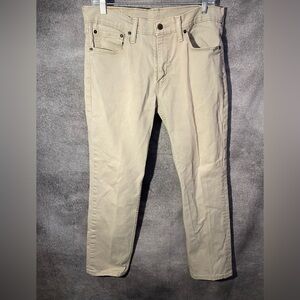 Levi's 511 Slim Fit Jeans Mens 34x32 Tan Khaki Beige Stretch Denim Red